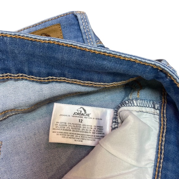 JORDACHE HIGH-WAISTED Med-Light Stretch Jeans Size12 - Picture 6 of 13